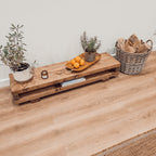 VIOT Low Solid Wood Chunky TV Unit