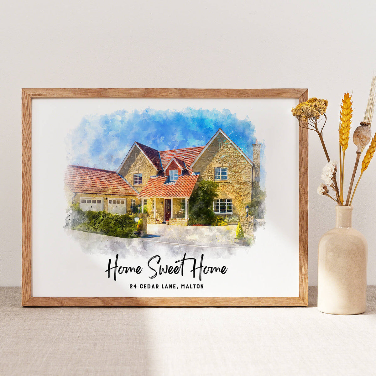 Personalised Watercolour House Portrait