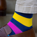 Neon Stripe Bamboo-Blend Socks