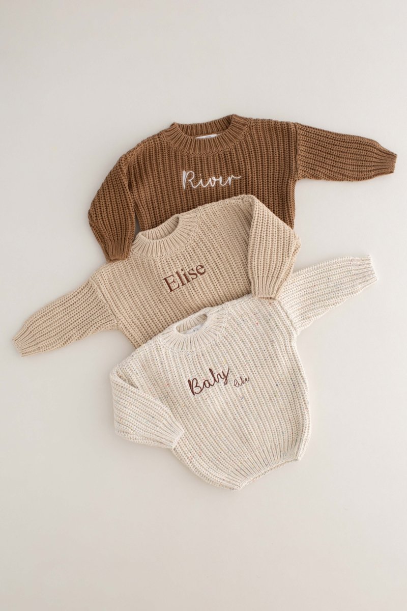 COZY Chunky Sweater, Almond Personalised