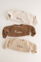 COZY Chunky Sweater, Almond Personalised