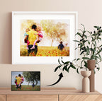 Personalised Watercolour Portrait – Landscape