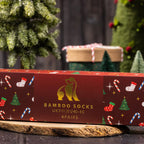Red Bamboo-Blend Sock Gift Box, 4 Pairs