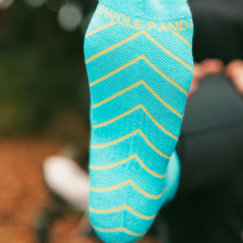 Blue Bamboo-Blend Performance Trainer Socks