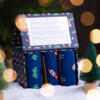 Outer Space Bamboo-Blend Sock Gift Box, 3 Pairs
