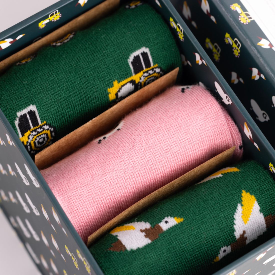 Farm Bamboo-Blend Sock Gift Box, 3 Pairs