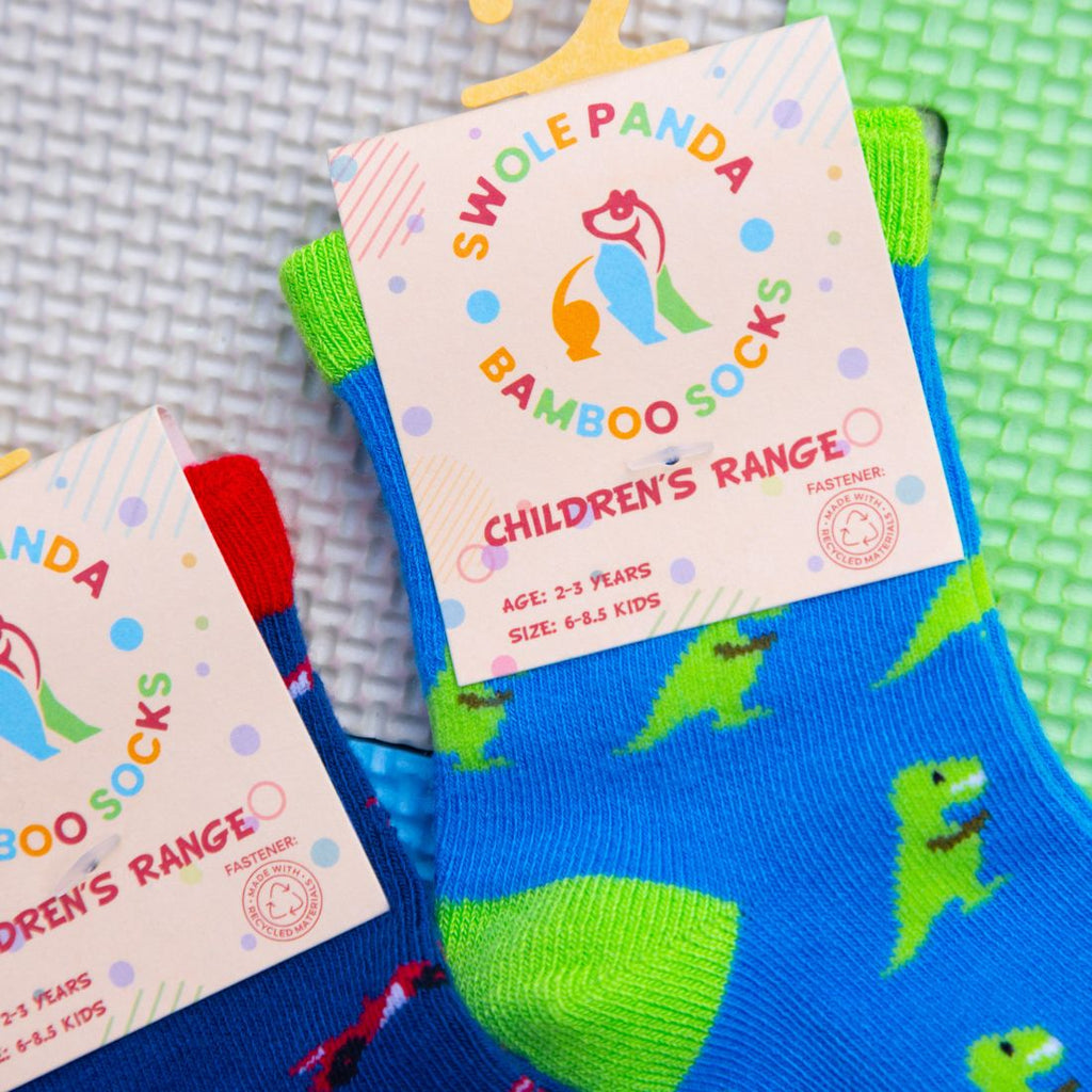 Children's T-Rex Bamboo-Blend Socks