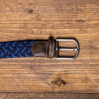 Navy & Blue Zigzag Recycled Woven Belt