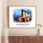 Personalised Watercolour House Portrait