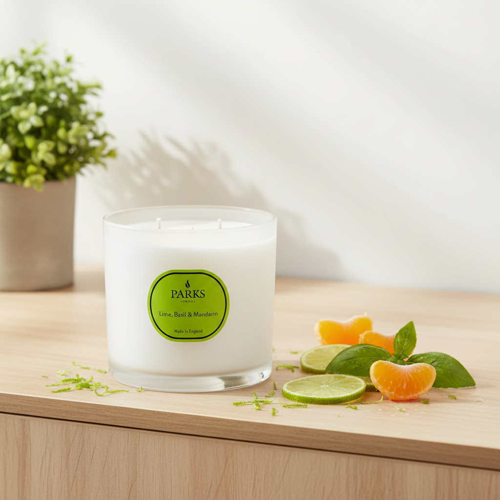 Lime, Basil & Mandarin 650g 3 Wick Candle
