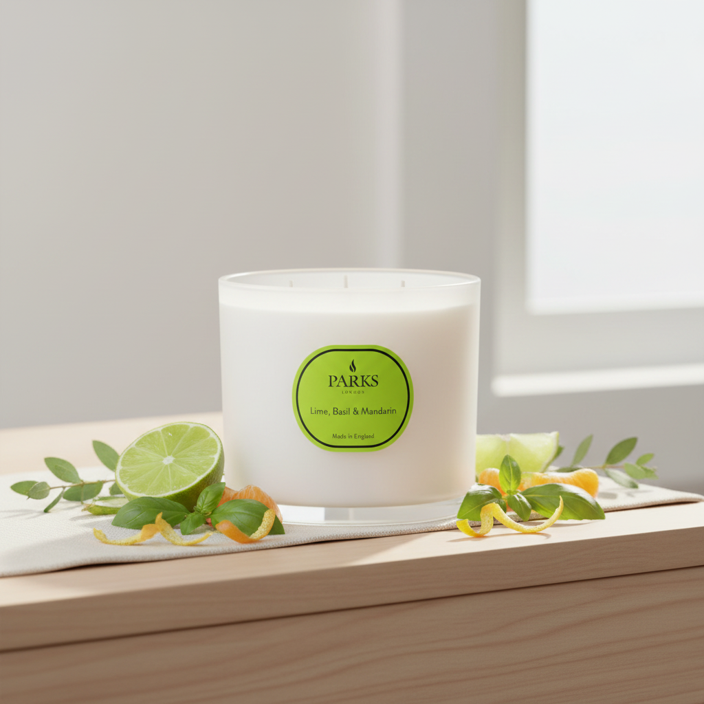 Lime, Basil & Mandarin 650g 3 Wick Candle
