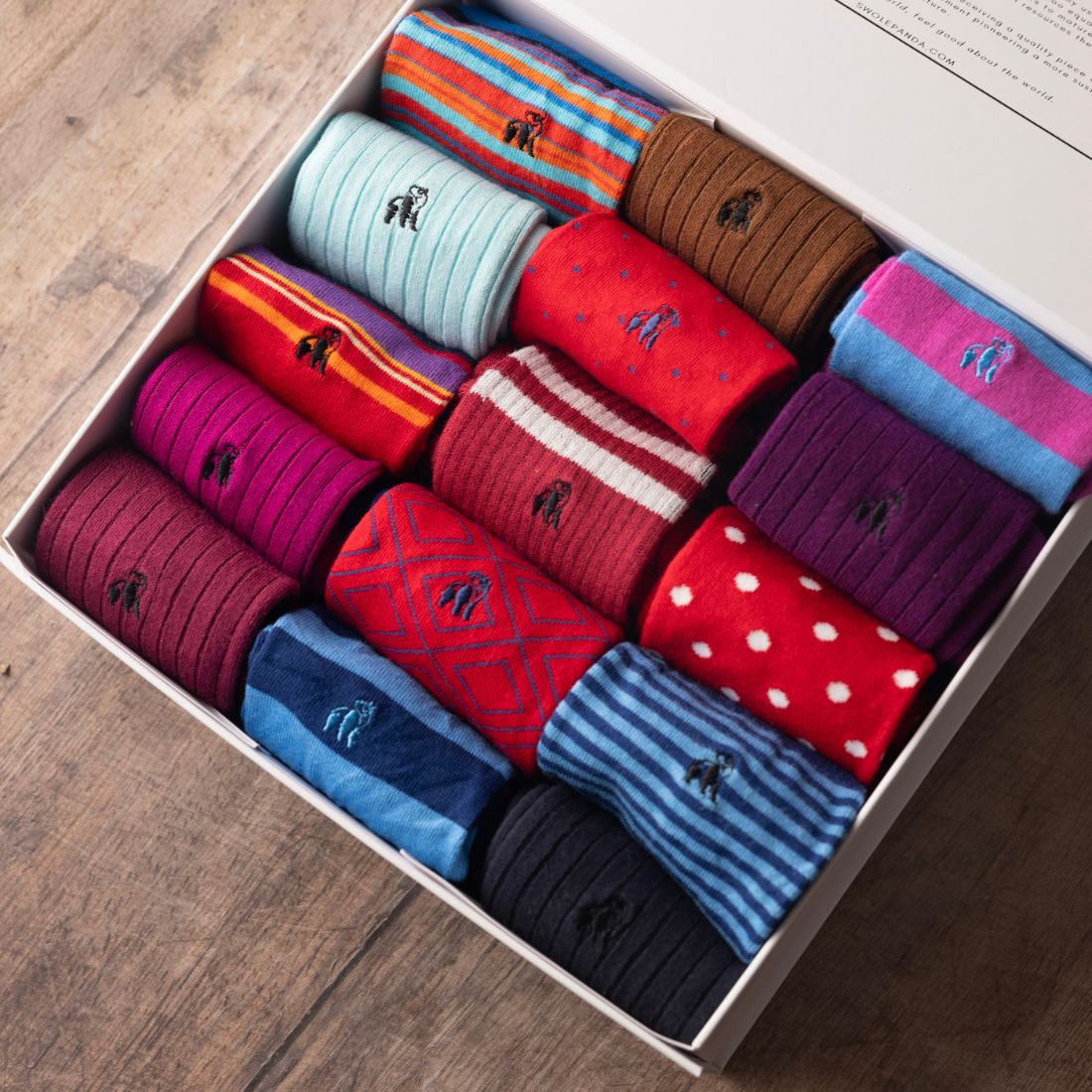 Build Your Own Bamboo-Blend Sock Gift Box, 15 Pairs