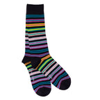 Navy Multi Striped Bamboo-Blend Socks