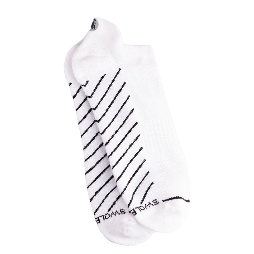 White Bamboo-Blend Performance Trainer Socks