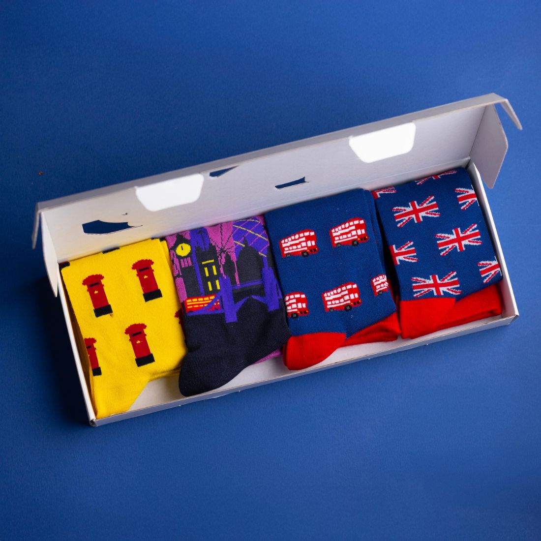 London Bamboo-Blend Sock Gift Box, 4 Pairs