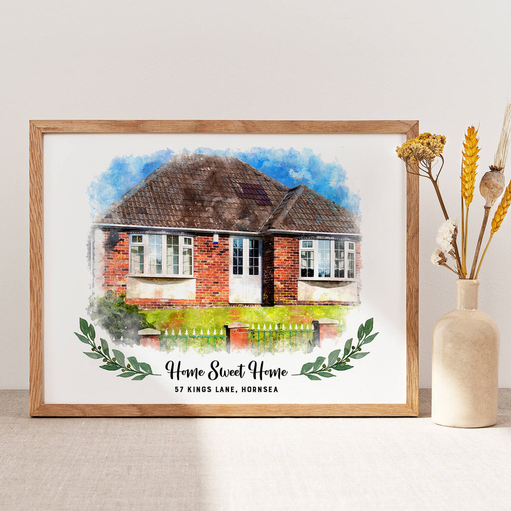 Personalised Watercolour House Portrait