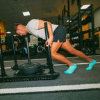Blue Bamboo-Blend Performance Trainer Socks