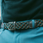 Black & Orange & Blue Dot Recycled Woven Belt