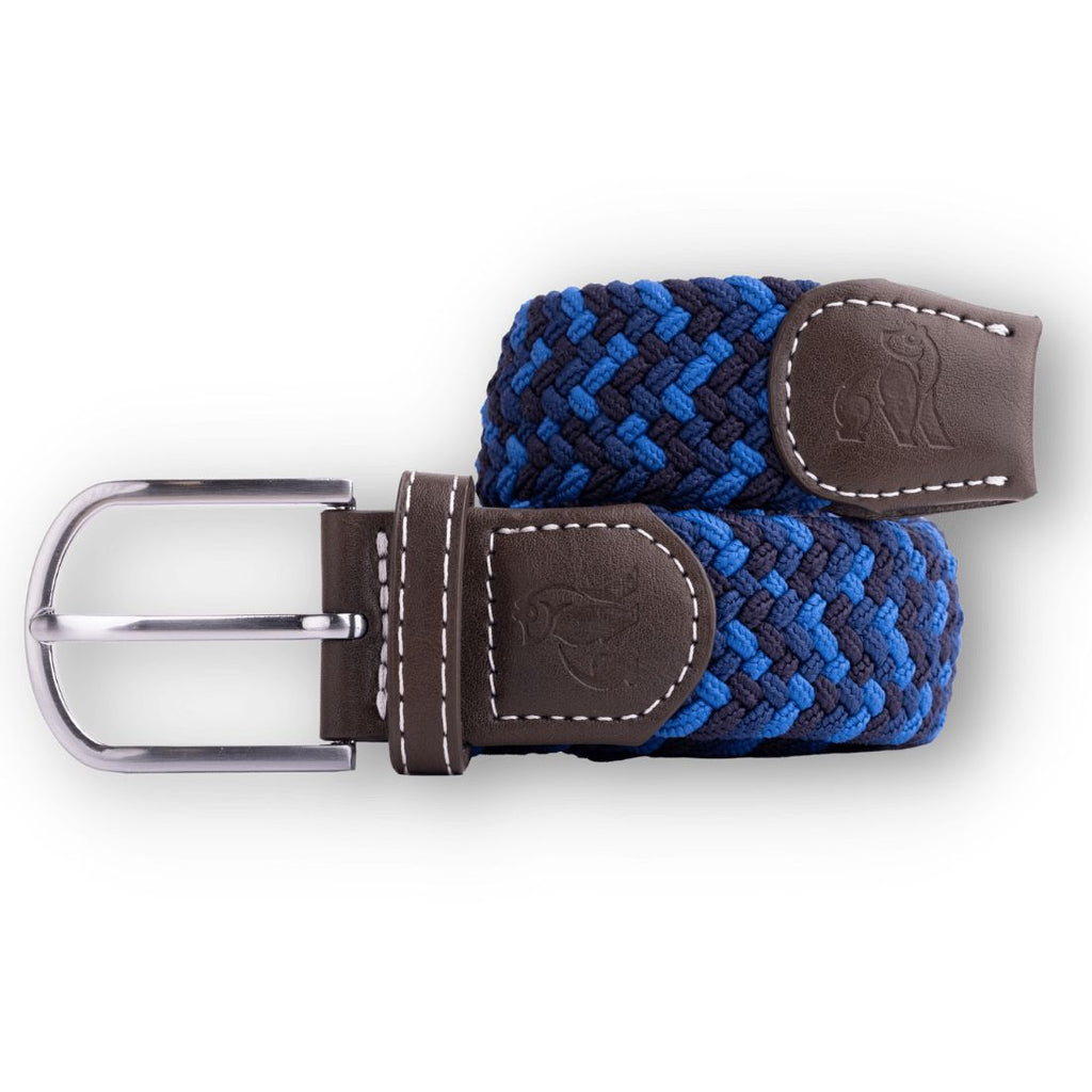 Navy & Blue Zigzag Recycled Woven Belt