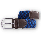 Navy & Blue Zigzag Recycled Woven Belt
