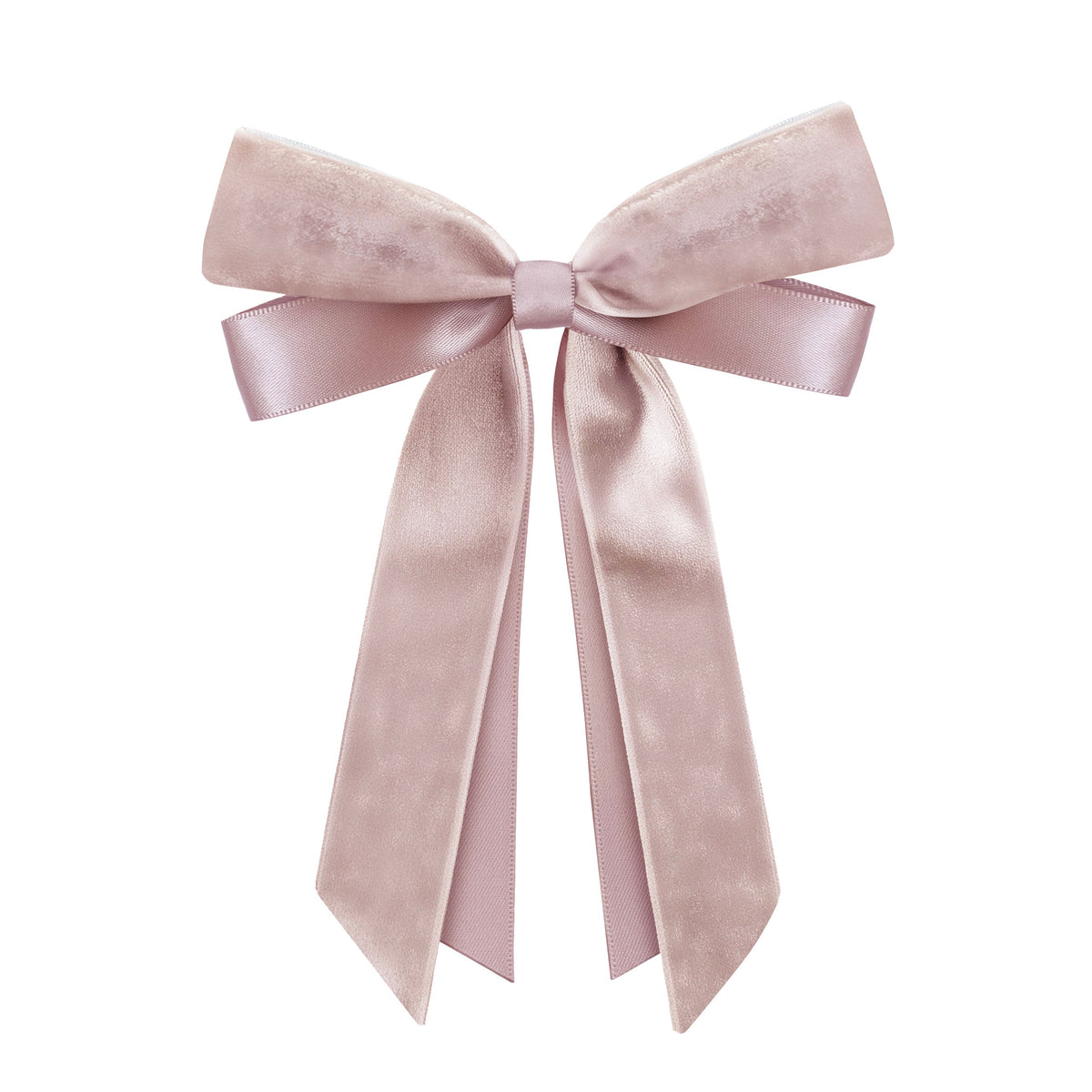 Large Antique Mauve Velvet & Satin Clip