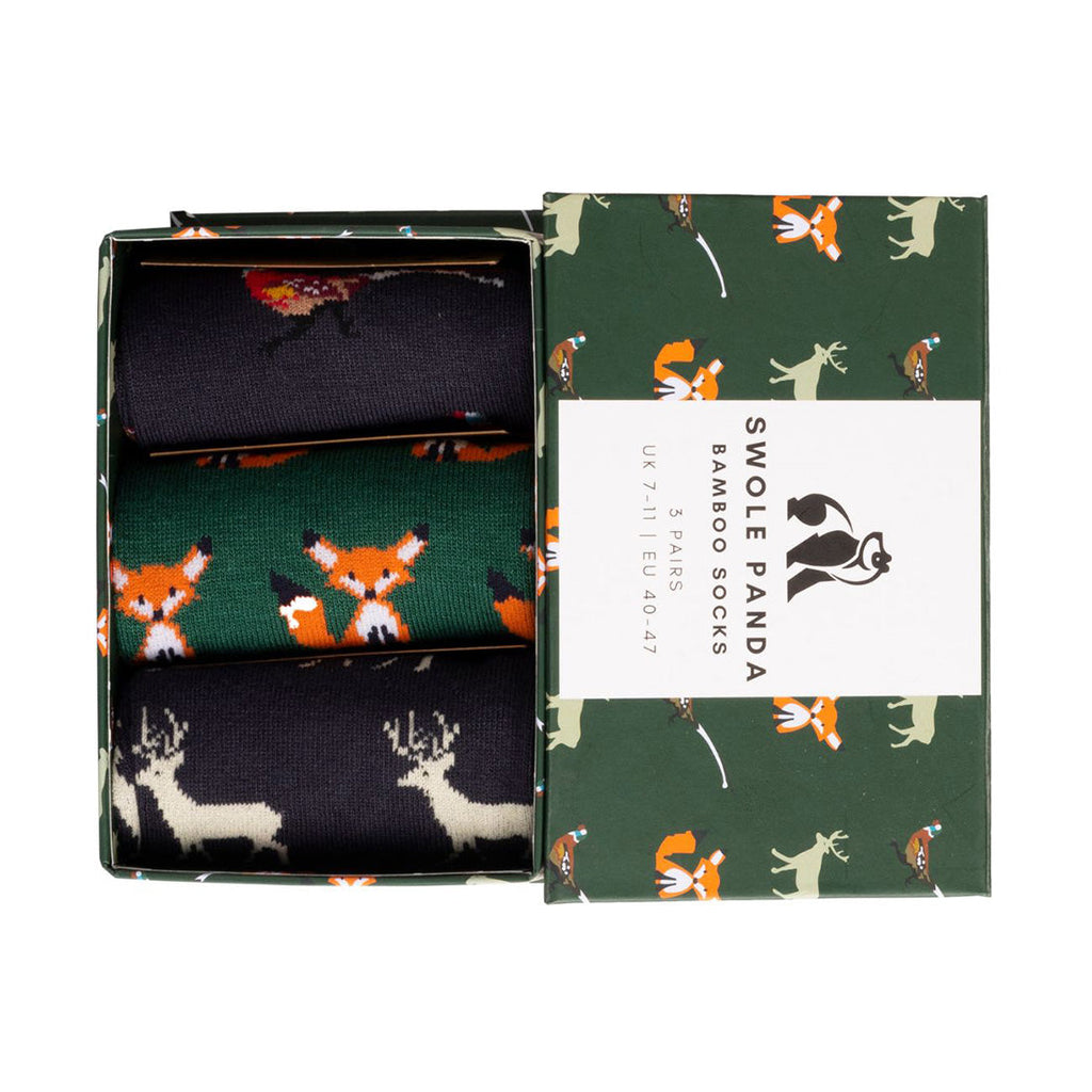 Countryside Bamboo-Blend Sock Gift Box, 3 Pairs