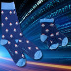 Robot Matching Bamboo-Blend Sock Set, Adult & Child