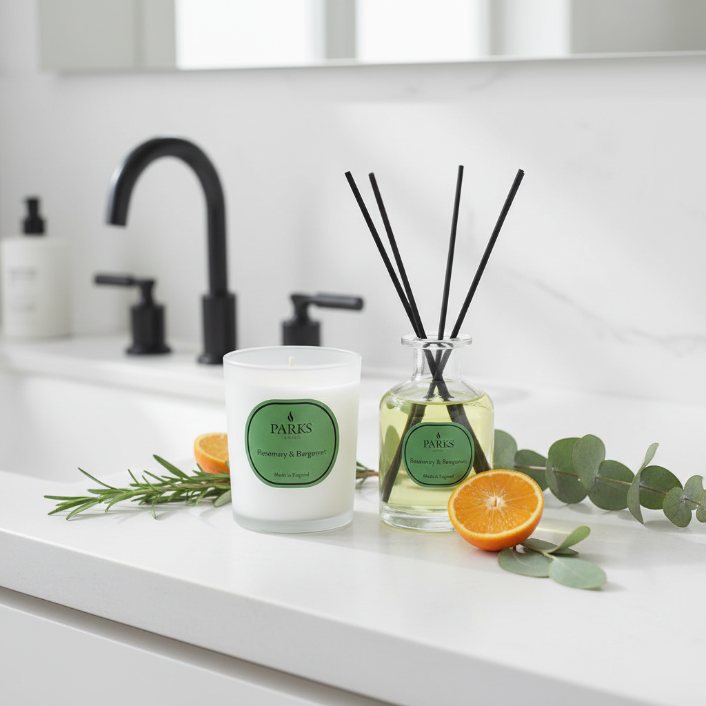 Rosemary & Bergamot 180g Candle & 100ml Diffuser Set