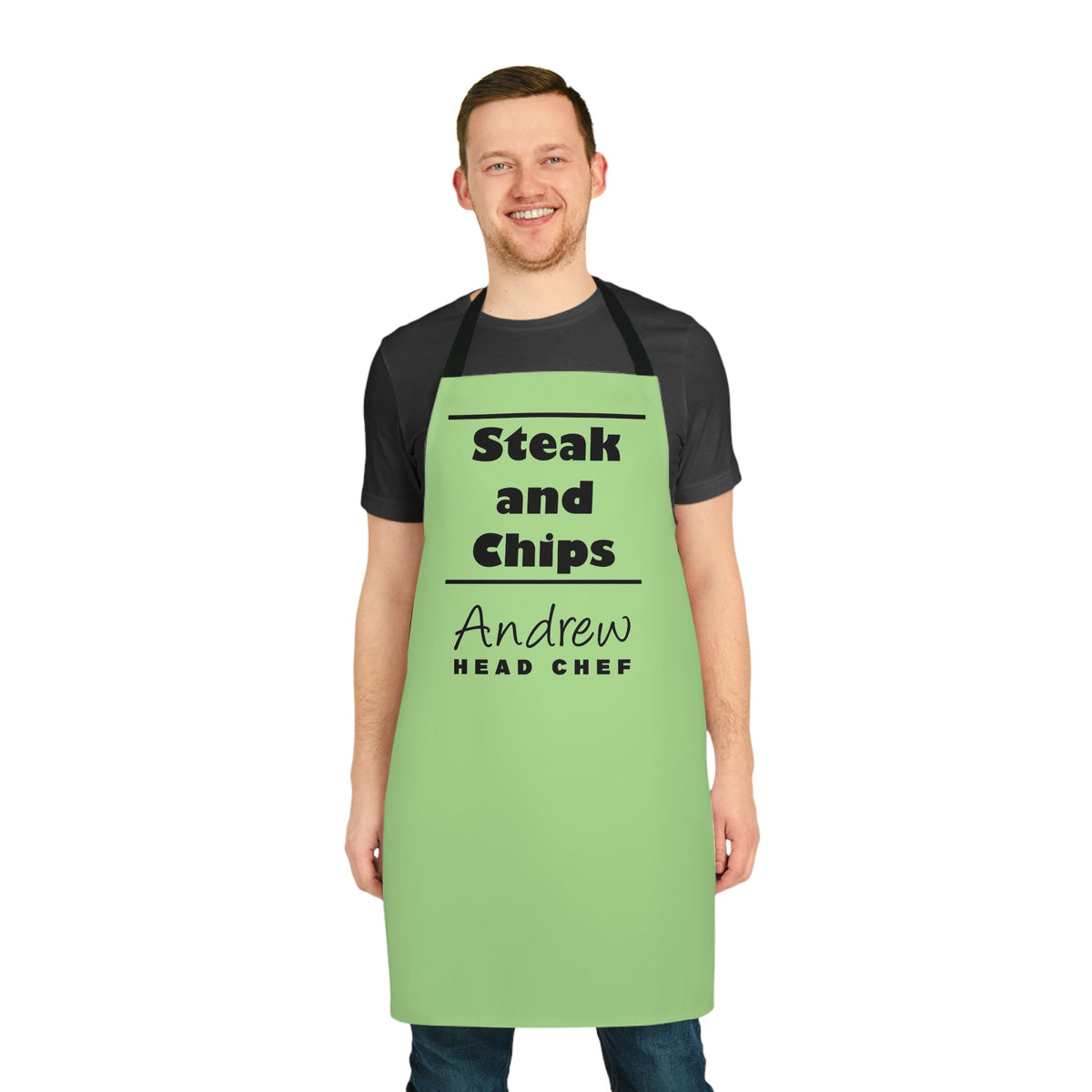 Steak and Chips Personalised Kitchen Apron