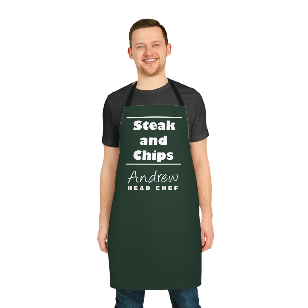 Steak and Chips Personalised Kitchen Apron