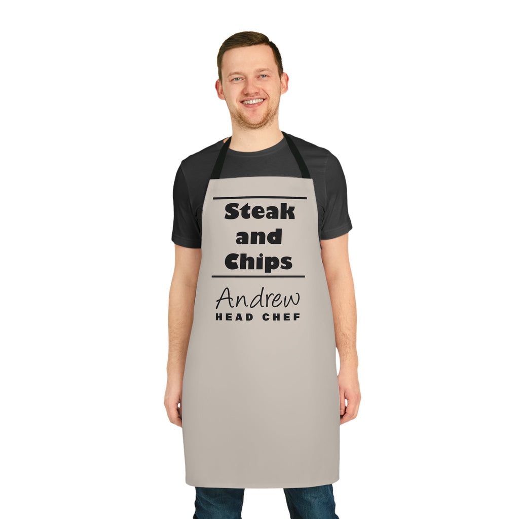 Steak and Chips Personalised Kitchen Apron