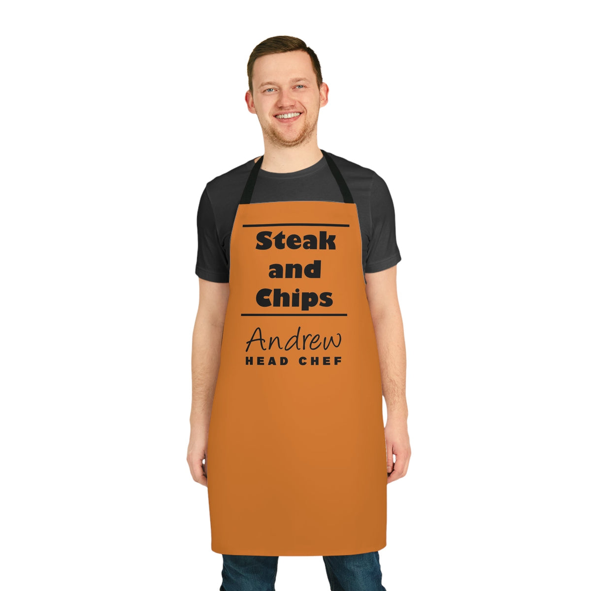 Steak and Chips Personalised Kitchen Apron