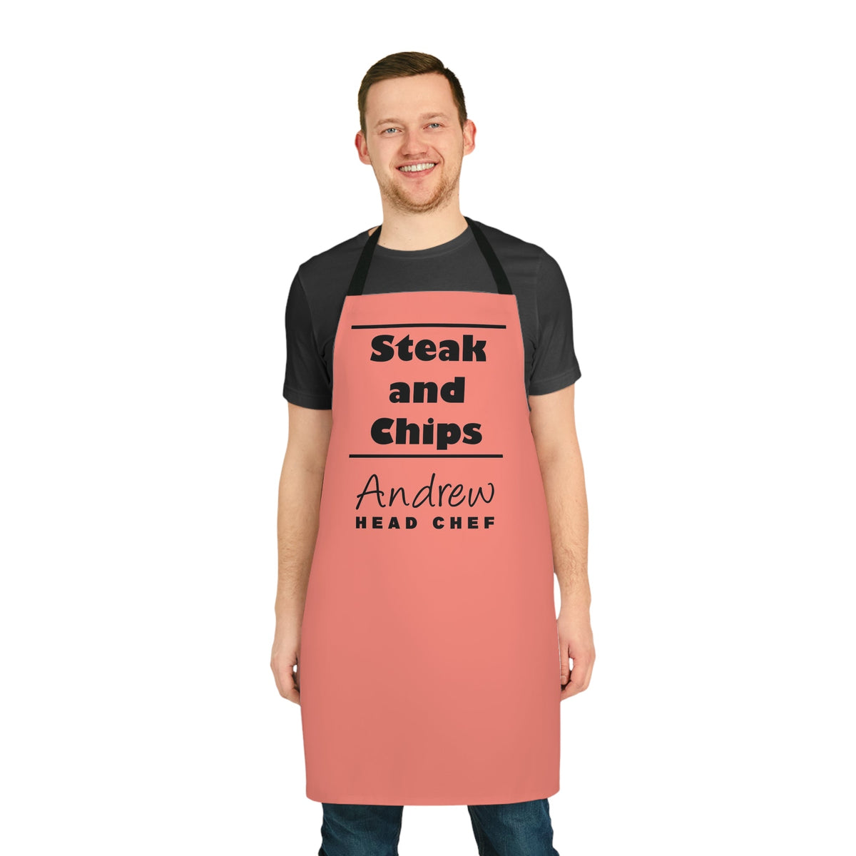 Steak and Chips Personalised Kitchen Apron