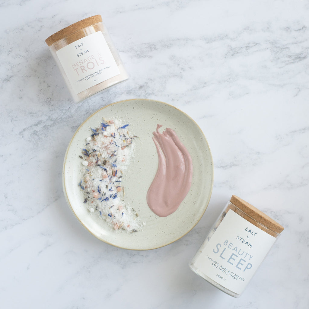 Clay Face Mask + Facial Steam Gift Set