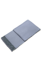 Grey Pashmina Shawl with Beaded Tassels