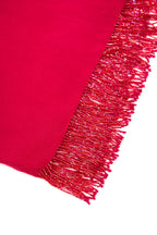 Fuchsia Pashmina Shawl with Beaded Tassels