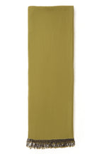 Khaki Pashmina Shawl with Beaded Tassels
