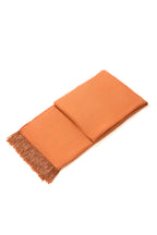 Rust Pashmina Shawl with Beaded Tassels