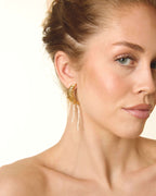 Moon and Pearls Statement Earrings