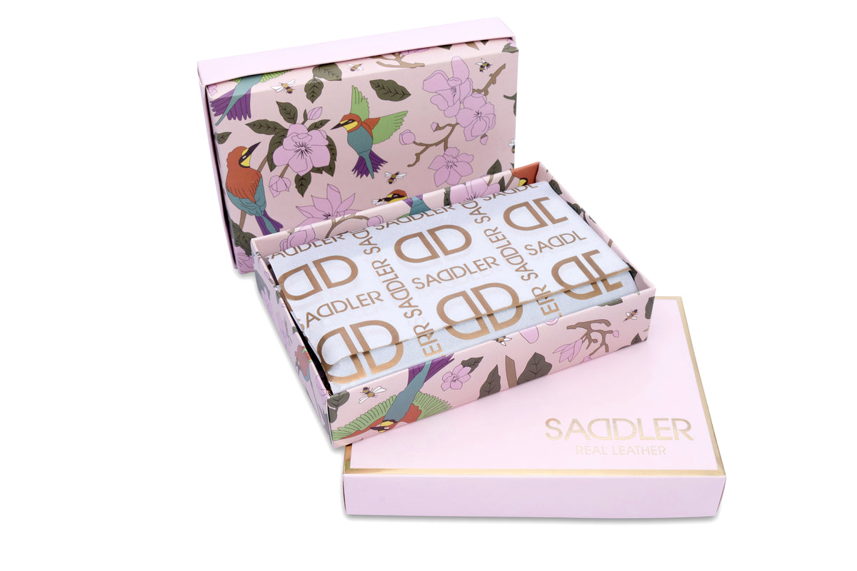 SADDLER "Margot" Real Leather Crossbody Zip Top RFID Phone Pouch, Gift Boxed
