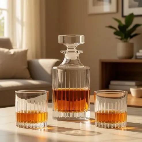 Broadway 3 Piece Whisky Decanter Set, In Gift Box