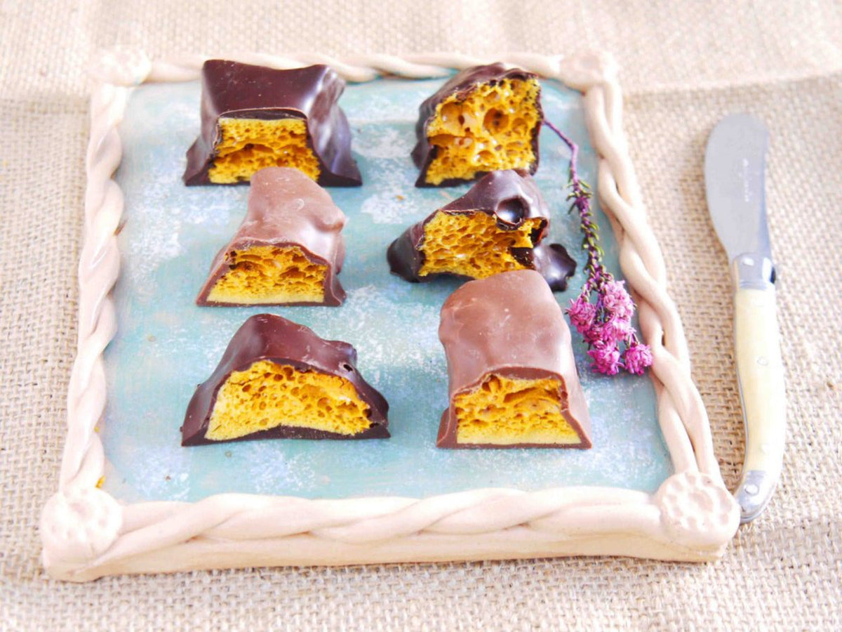 Chocolate Honeycomb, Handmade Dark Chocolate Cinder Toffee (250g)