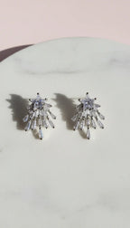 Star Burst Crystal Stud Earrings