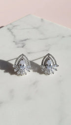 Teardrop Crystal Stud Earrings
