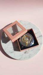 Clover Crystal Compact Mirror With Gift Box