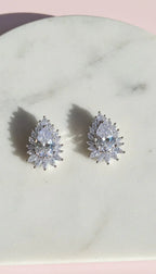 Teardrop Crystal Stud Earrings