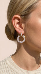 Circular Crystal Drop & Dangle Earrings