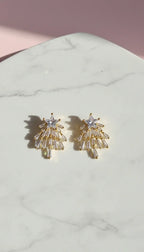 Star Burst Crystal Stud Earrings