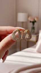 Pear Shape Crystal Stud Earrings