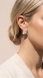 Teardrop Crystal Stud Earrings